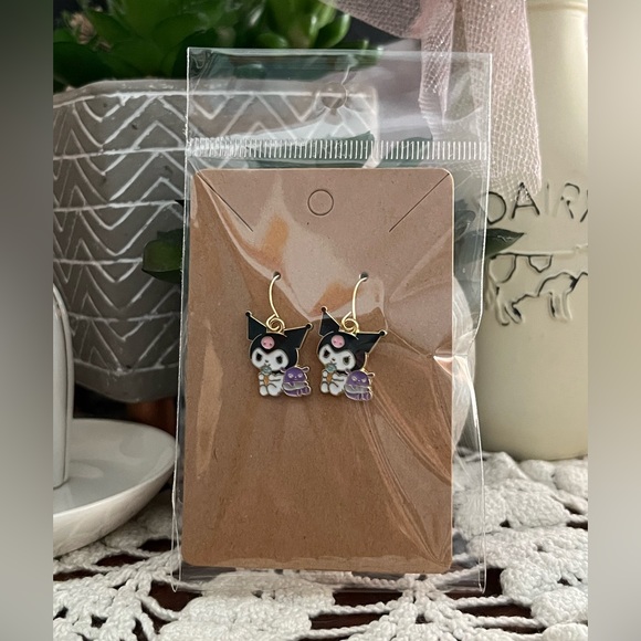 *3 for $20* Kuromi Eating Ice Cream with Baku Earrings | Sanrio Hello Kitty - Picture 5 of 7